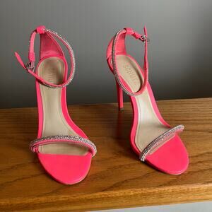 Schutz Fabienne Leather Vinyl‎ Heels Size 6 Elegant Fancy Bridal Bachelorette